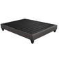 Contemporary 14 in. Platform Mattress Foundation, Full Size Upholstered Bed Frame Base, Dark Gray