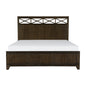 Contemporary Style Bedroom 1pc Eastern King Bed Headboard with X-frame Insert Dark Brown Finish Wooden Furniture Modern Look