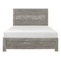 Rustic Gray Finish Full Size Panel Bed Wooden Bedroom Furniture 1pc, Bed in a Box