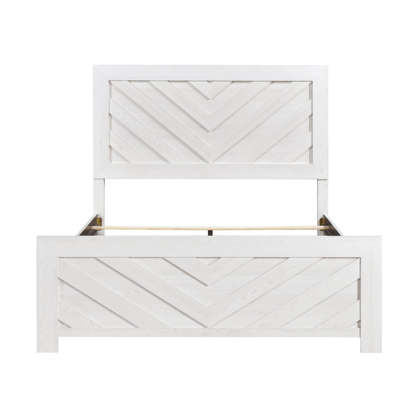 King Size White Wood Bed Frame Bedroom