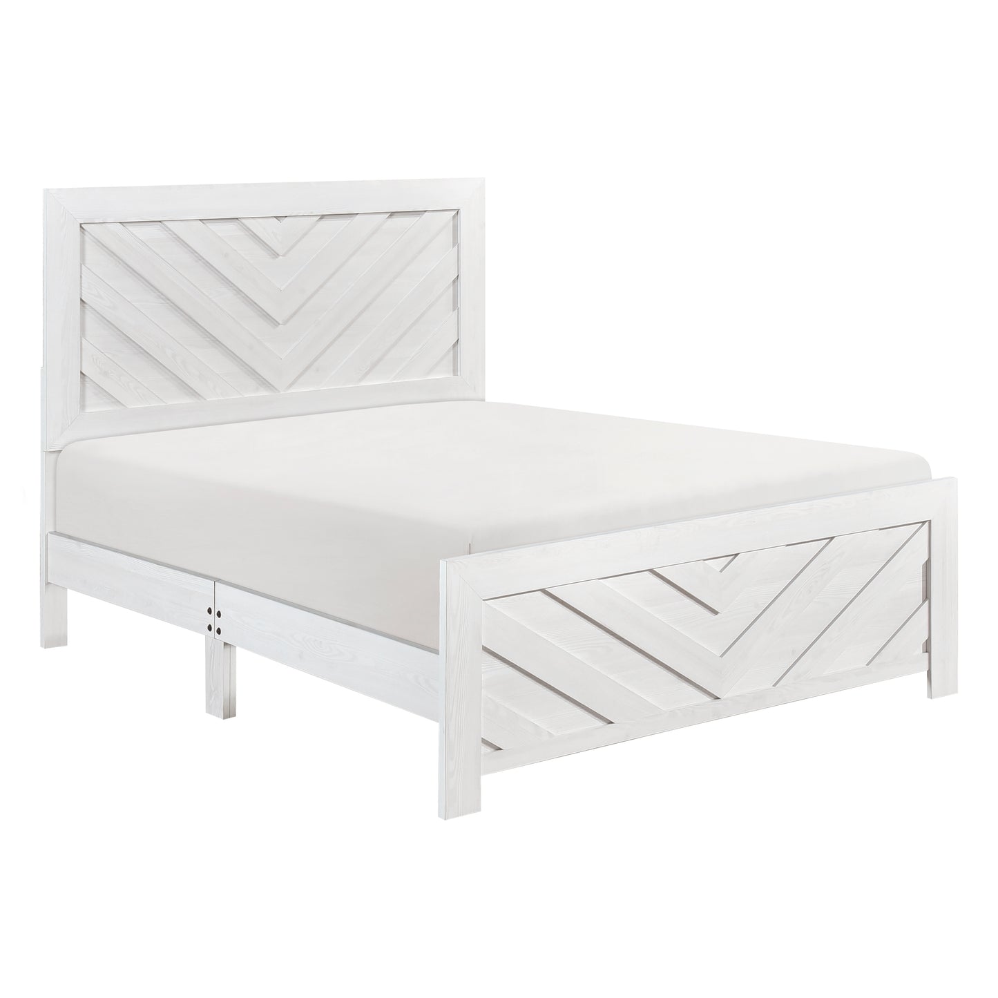 King Size White Wood Bed Frame Bedroom