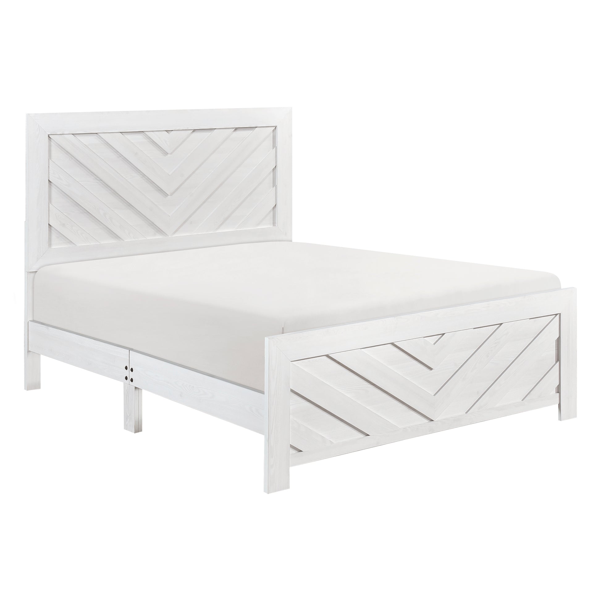 King Size White Wood Bed Frame Bedroom