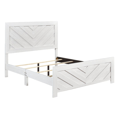King Size White Wood Bed Frame Bedroom