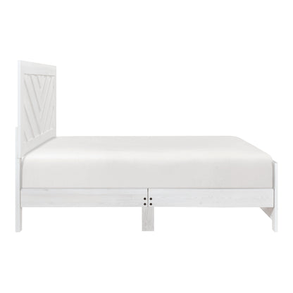 King Size White Wood Bed Frame Bedroom