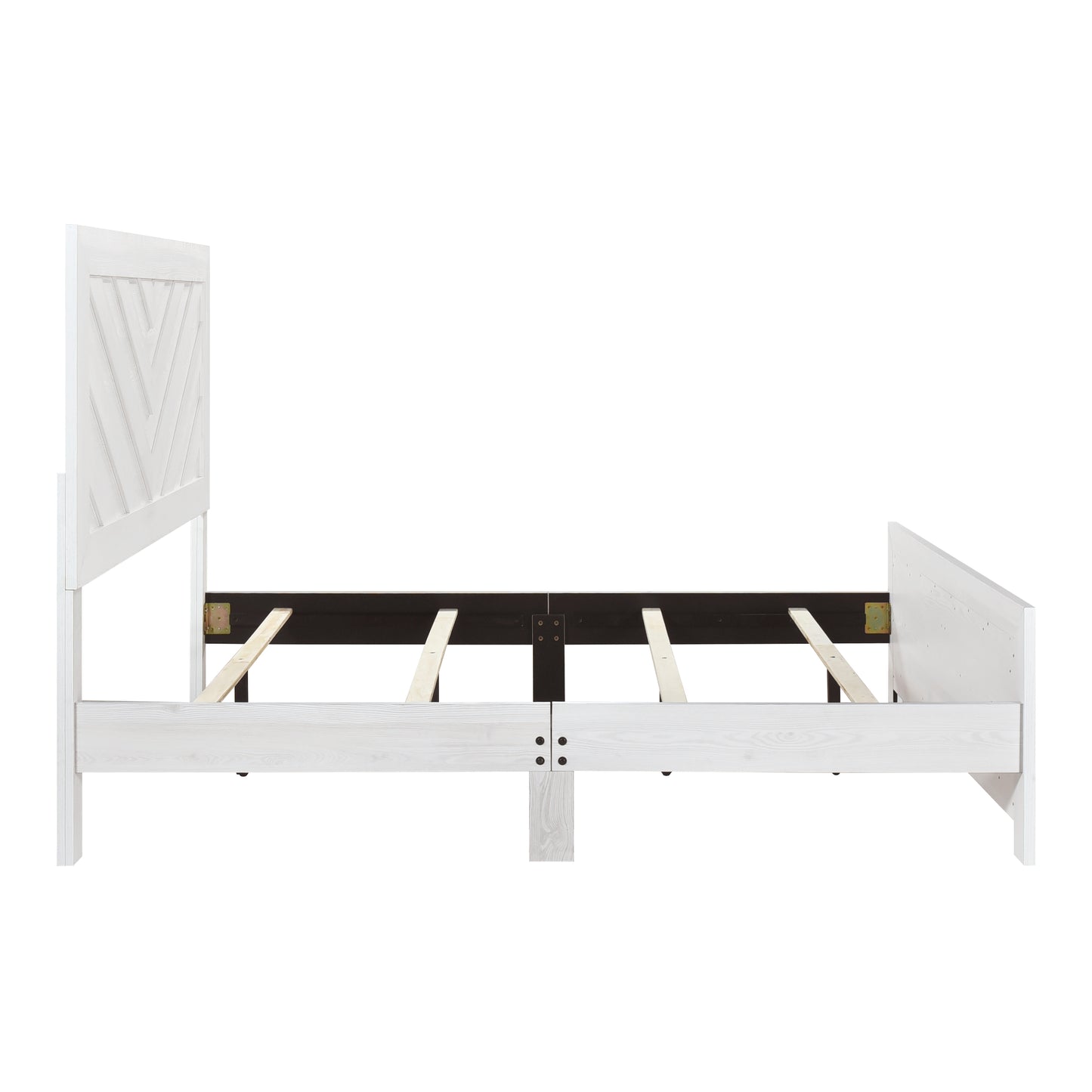 King Size White Wood Bed Frame Bedroom