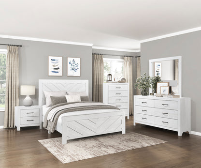 King Size White Wood Bed Frame Bedroom