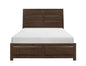 Espresso Finish Contemporary Design Queen Bed Wooden Bedroom Furniture 1pc