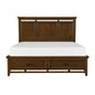 Classic Traditional 1pc Platform Queen Bed with Storage Drawers Brown Cherry Finish Bedroom Furniture