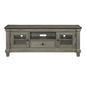 1pc TV Stand with Drawer Storage Cabinets Wooden Living Room Furniture, Coffee and Antique Gray Finish TV Console Table