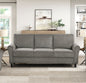 Classic Comfort Sofa Durable Brown Chenille Upholstery Rolled Arms Living Room Furniture 1pc