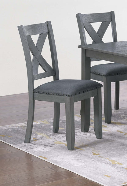 Gray Acacia Wood Dining Set with Chairs for Modern Dining Room