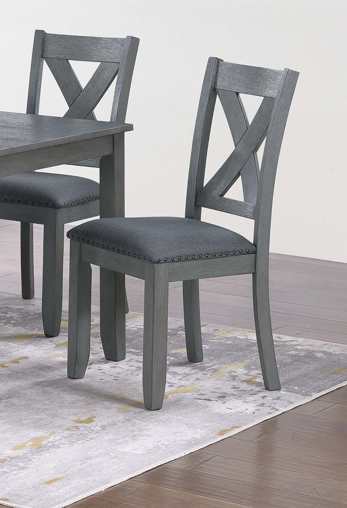 Gray Acacia Wood Dining Set with Chairs for Modern Dining Room