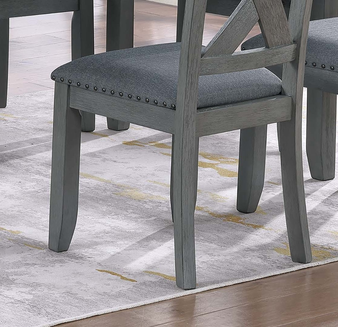 Gray Acacia Wood Dining Set with Chairs for Modern Dining Room