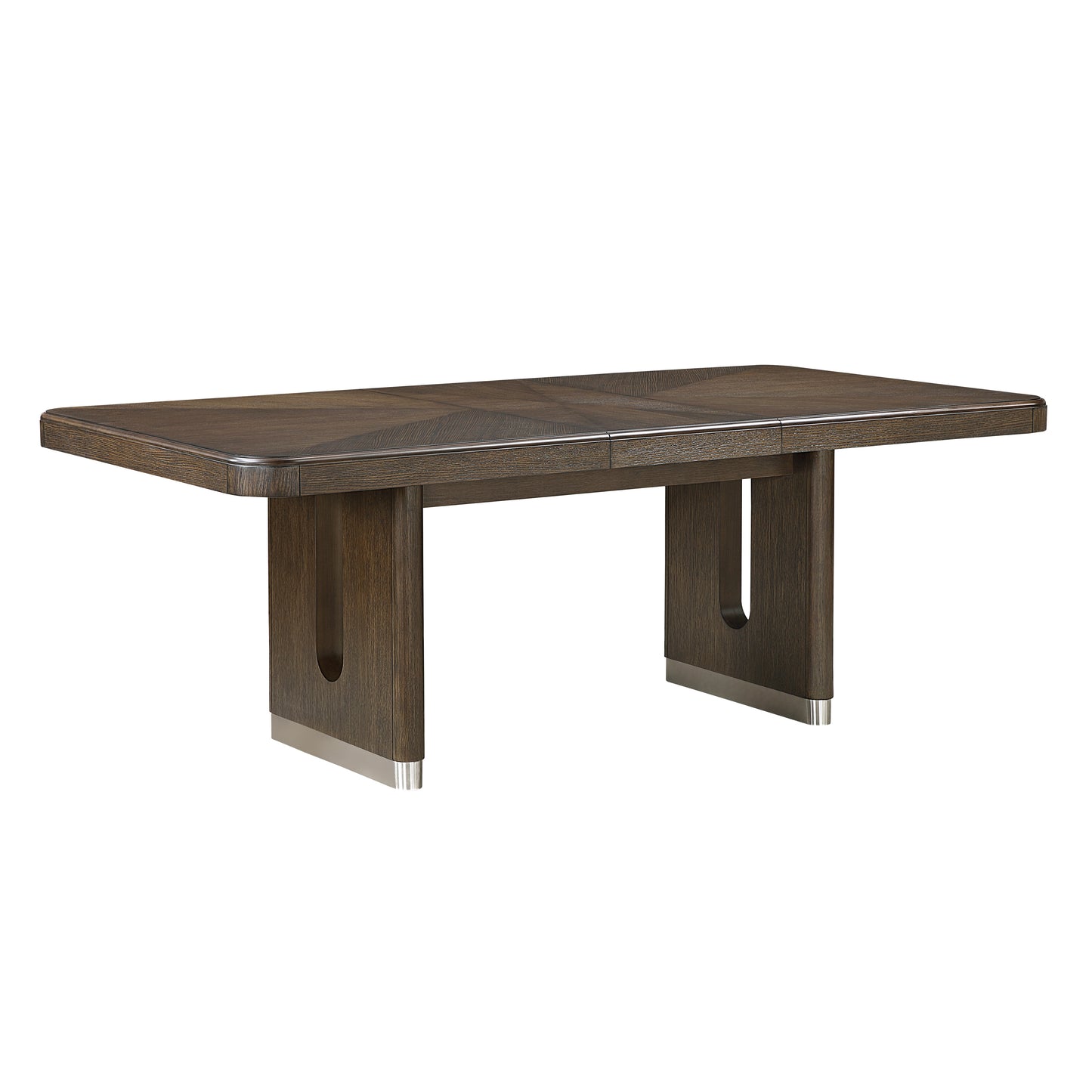 Extendable Brown Dining Set with Chairs for Modern Dining Room