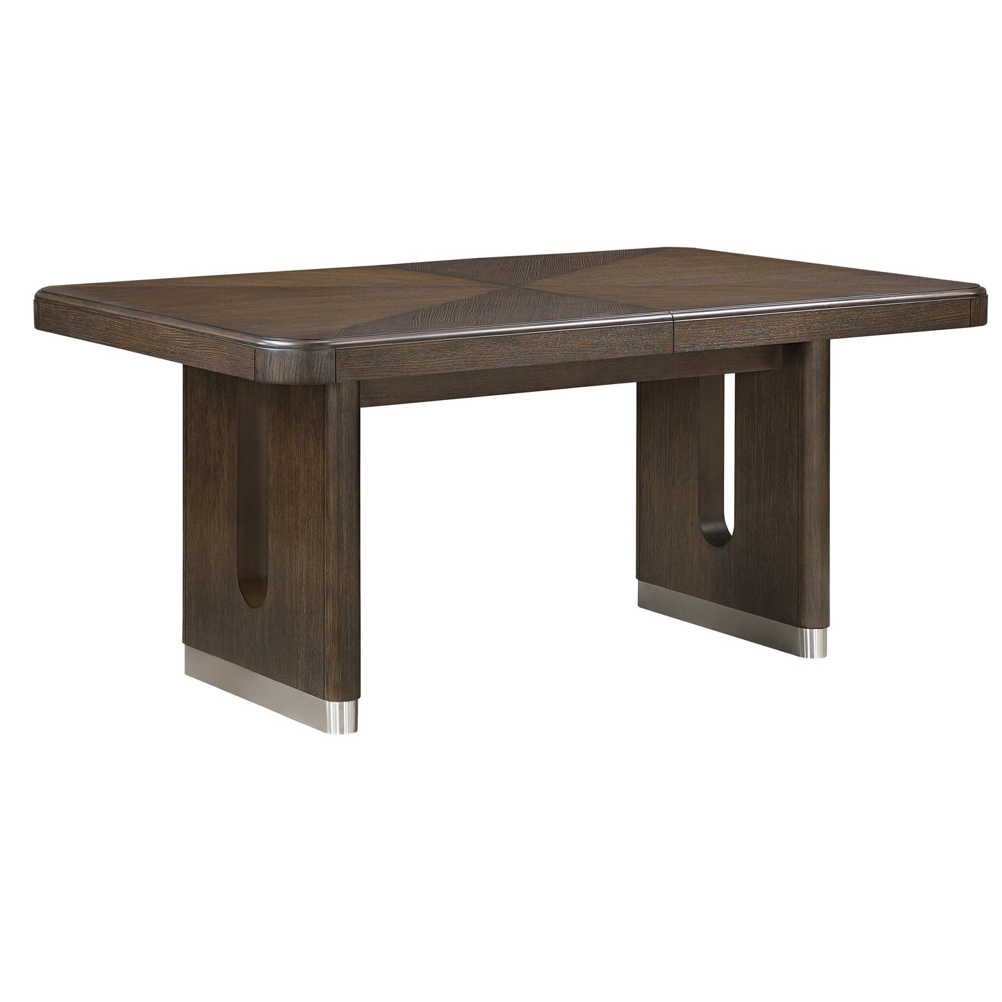 Extendable Brown Dining Set with Chairs for Modern Dining Room