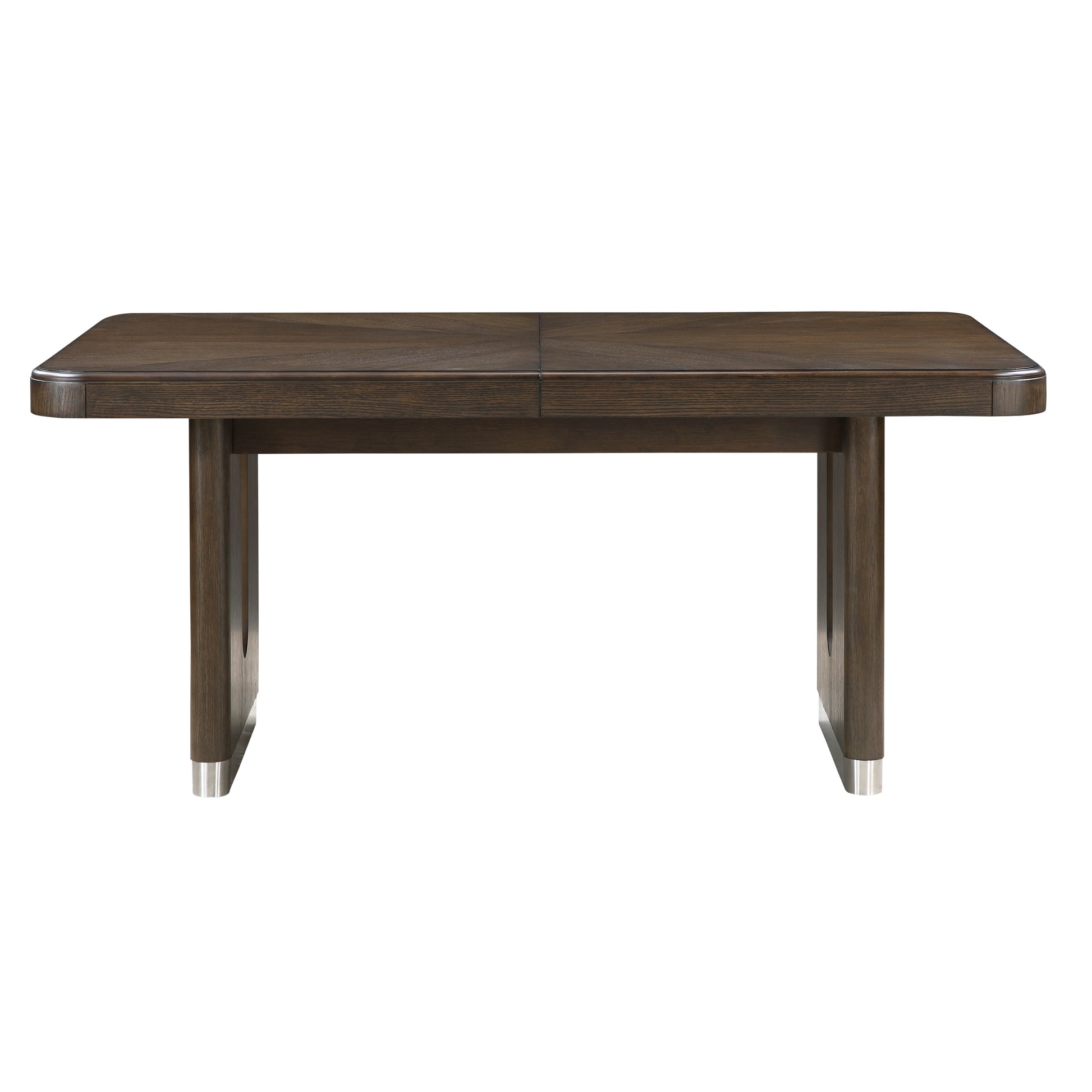Extendable Brown Dining Set with Chairs for Modern Dining Room