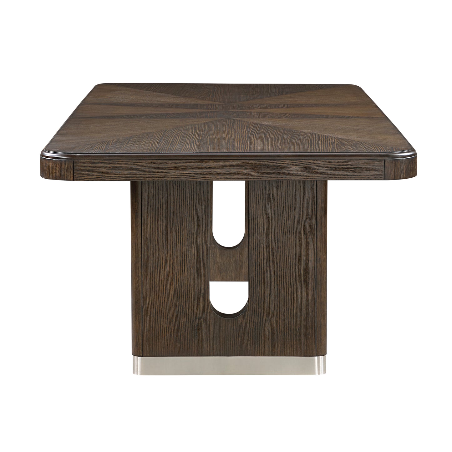 Extendable Brown Dining Set with Chairs for Modern Dining Room