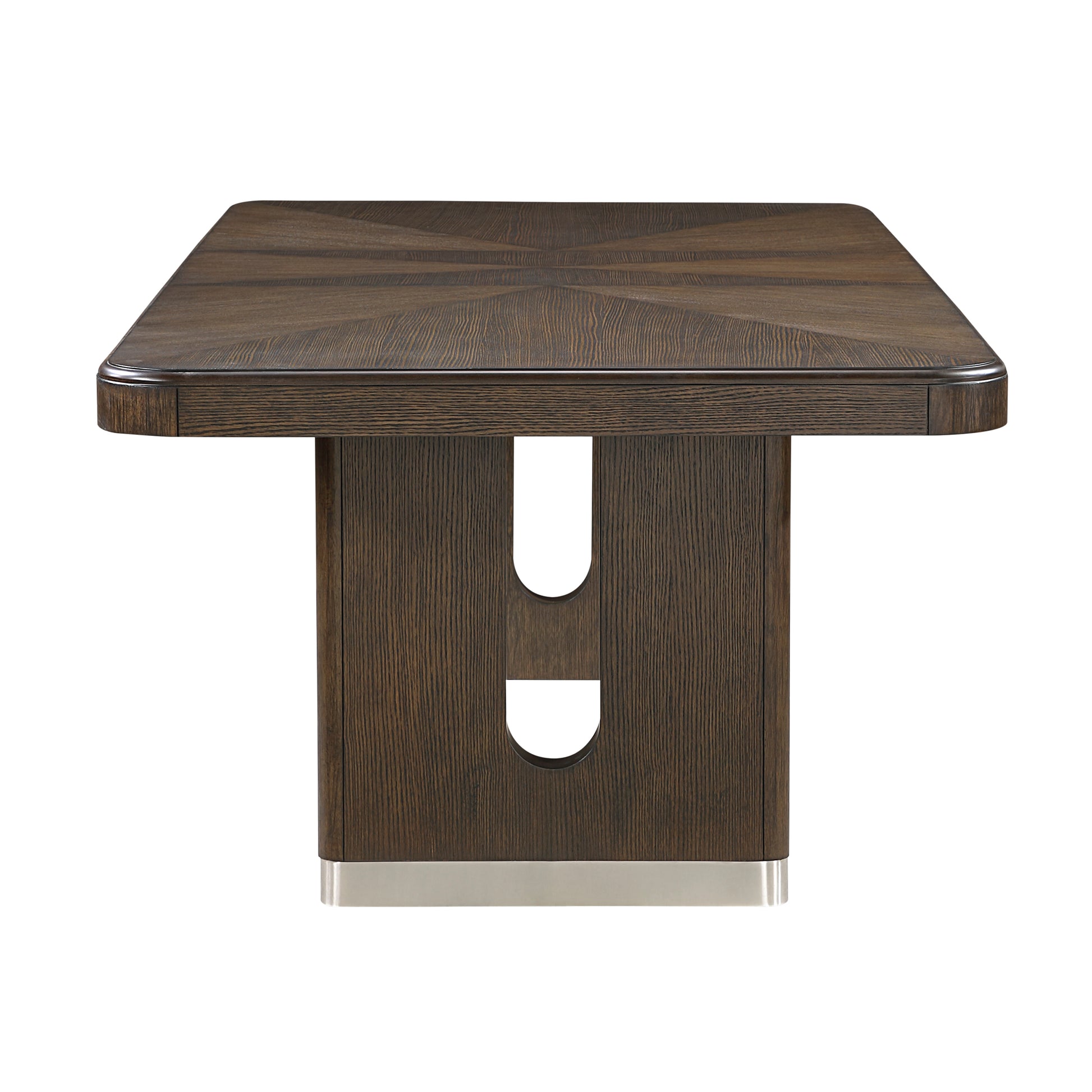Extendable Brown Dining Set with Chairs for Modern Dining Room
