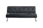 Black Color Polyfiber 1pc Adjustable Sofa Metal Legs Tufted Upholstered Plush Cushion Couch USB Living Room