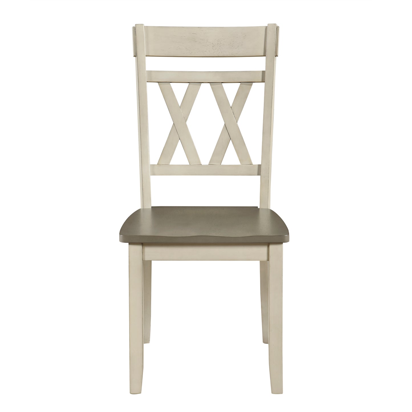 Round Dining Table Set - Seats 4 - Antique Grey & White Wood