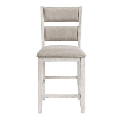 Farmhouse Dining Set Antique White Wood Table with Storage for 4