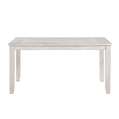 Antique White Farmhouse Dining Table Set - Seats 6