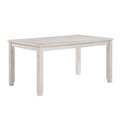 Antique White Farmhouse Dining Table Set - Seats 6