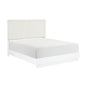 Luxurious Pearl White Finish Queen Bed Soft Upholstery Headboard Panel Glam Bedroom Furniture 1pc