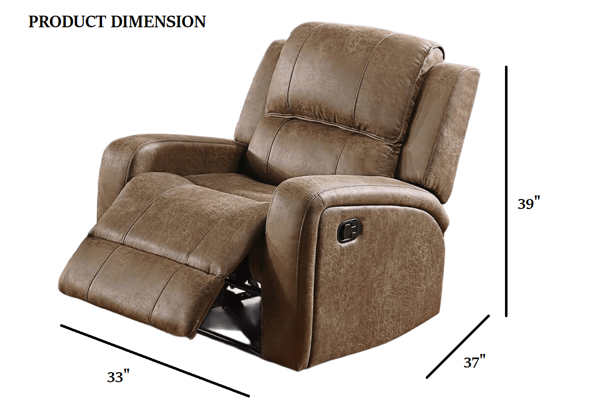 Chestnut Faux Leather Square Arm Sofa Set