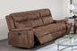 Modern Style 1pc Manual Motion Sofa Console Loveseat Plush Back Cushion Cup Holder Walnut Finish Primary Living Room Furniture