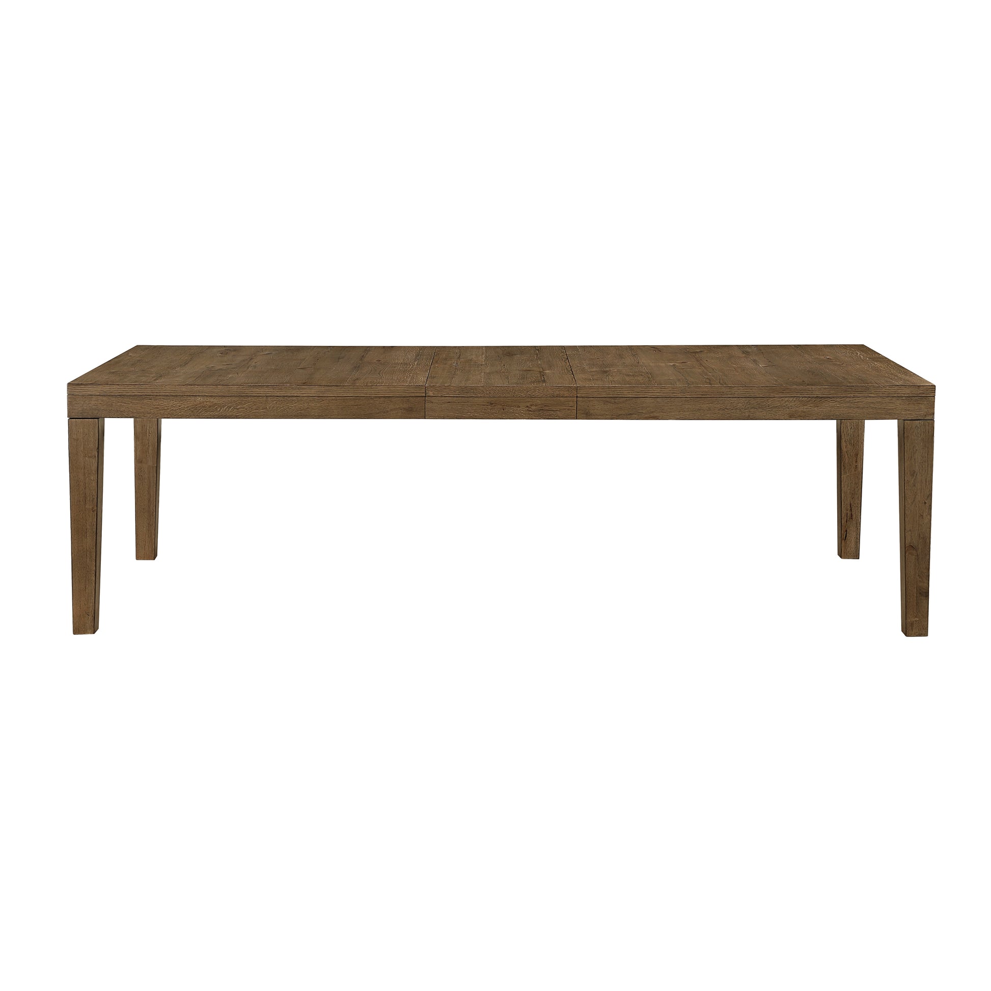 Brown Finish 5pc Dining Set Large Table and Upholstered Chairs Self-Storing