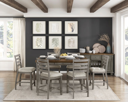 Gray Traditional Dining Chairs - 2 Piece Set