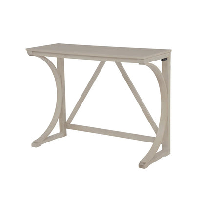 Antique White Acacia Wood Breakfast Nook Set with Stools