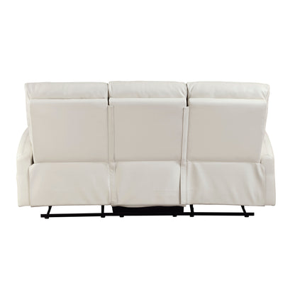 Contemporary Beige Double Reclining Sofa - Plywood Frame
