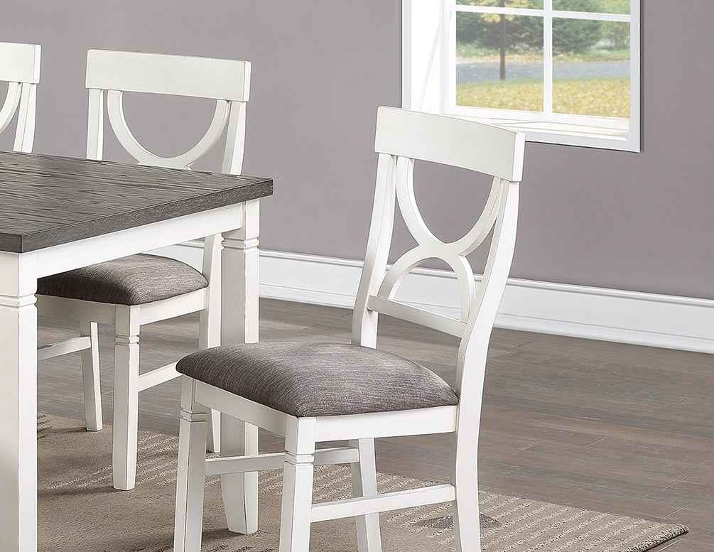 Modern White Rubberwood Dining Set for Dining Room