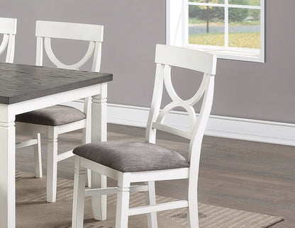 Modern White Rubberwood Dining Set for Dining Room
