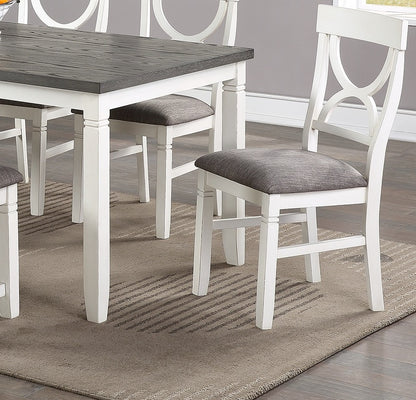 Modern White Rubberwood Dining Set for Dining Room