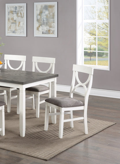 Modern White Rubberwood Dining Set for Dining Room