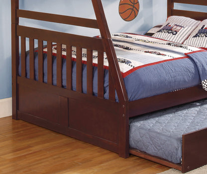 Wooden Bunk Bed with Trundle Storage for Bedroom