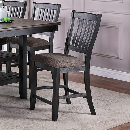 Gray Rubberwood Dining Table Set - 6 Seats for Dining Room