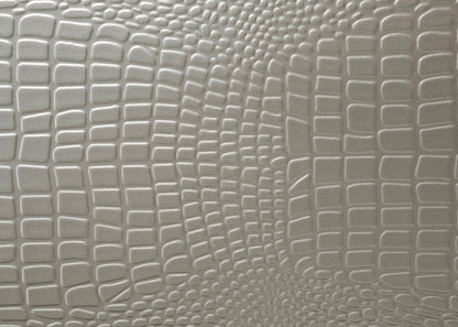 Champagne Crocodile Texture Upholstered Bed Frame - Full Size for Bedroom