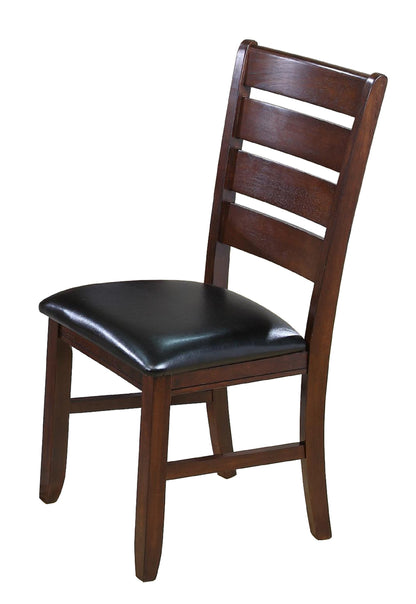 Extendable 6 Seat Dining Set with Leather Look Fabric Chairs