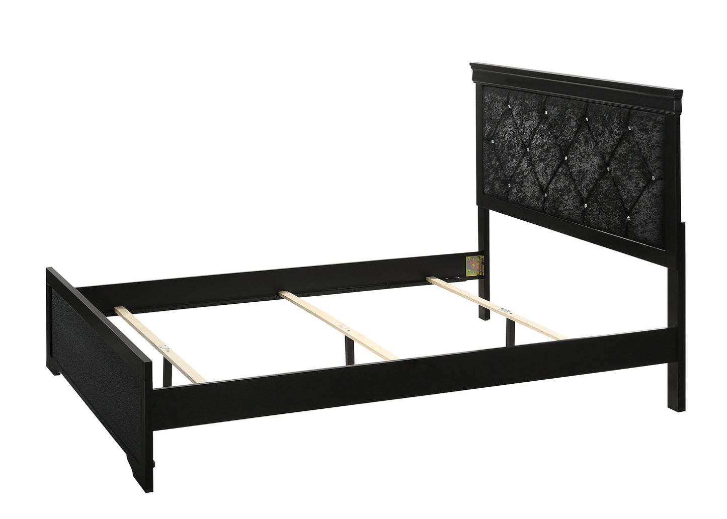 Twin Size Black Wood Bed Frame for Bedrooms
