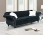 Formal Luxury Look 1pc Black Velvet Sofa w Pillows Living Room Furniture Couch