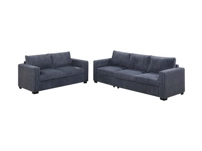 Dark Gray Corduroy Sofa - Modern Comfort & Style
