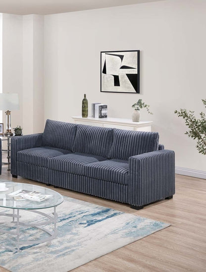 Dark Gray Corduroy Sofa - Modern Comfort & Style