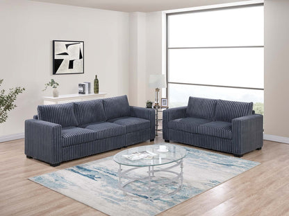 Dark Gray Corduroy Sofa - Modern Comfort & Style