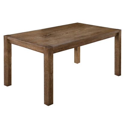 Driftwood Dining Set - 6 Pieces Oak Wood Table & Chairs