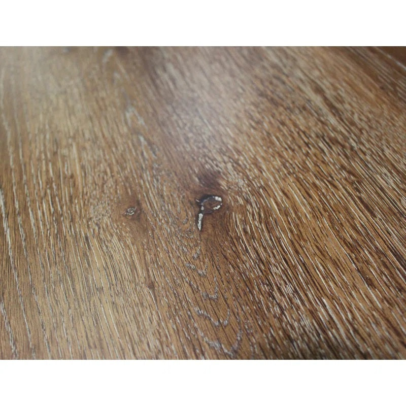 Driftwood Dining Set - 6 Pieces Oak Wood Table & Chairs
