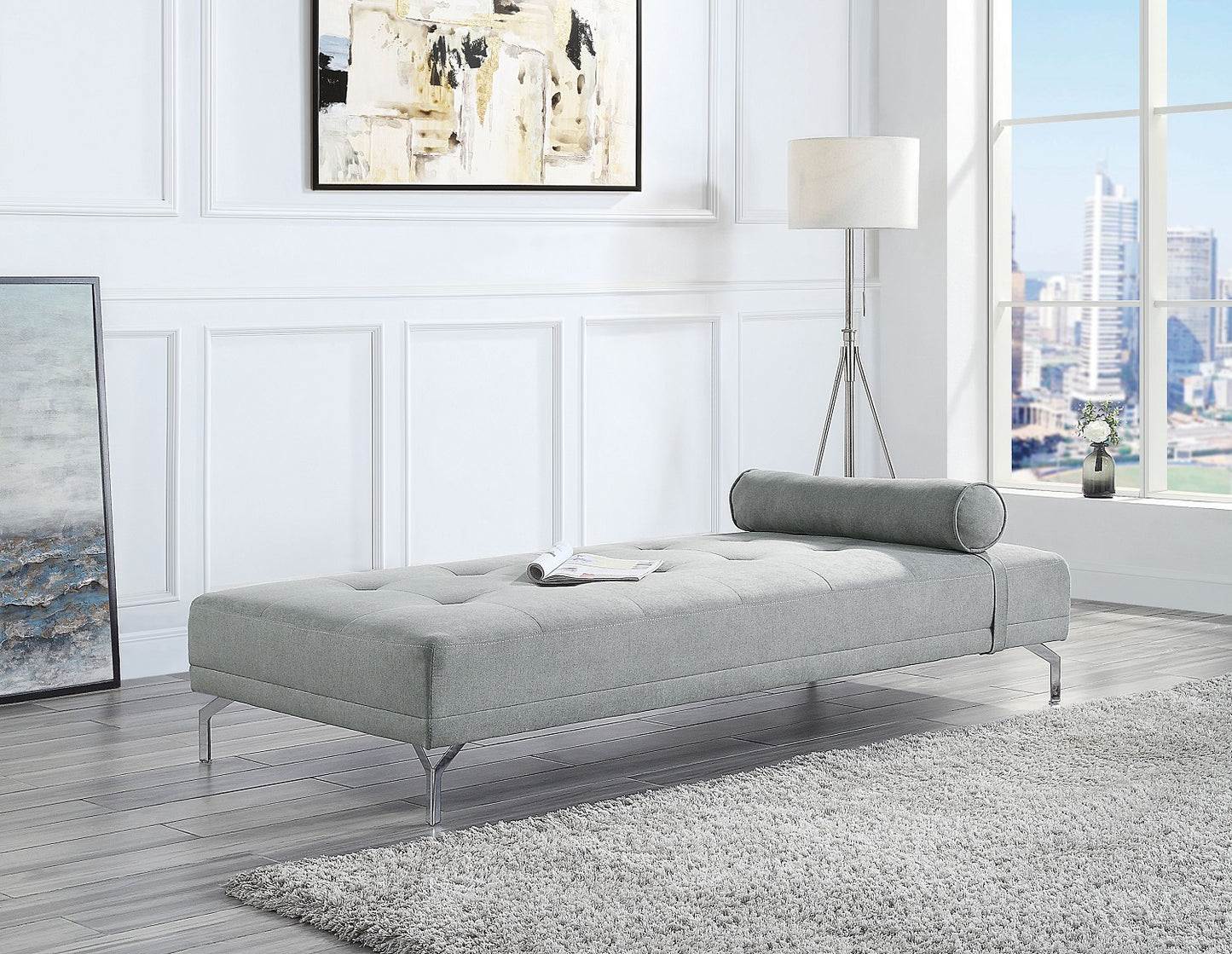 Grey Eucalyptus Sofa Bed - 2 Seat for Living Room Apartments